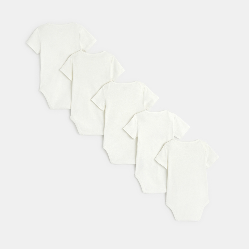 Body col US frimousses (lot de 5) blanc naissance