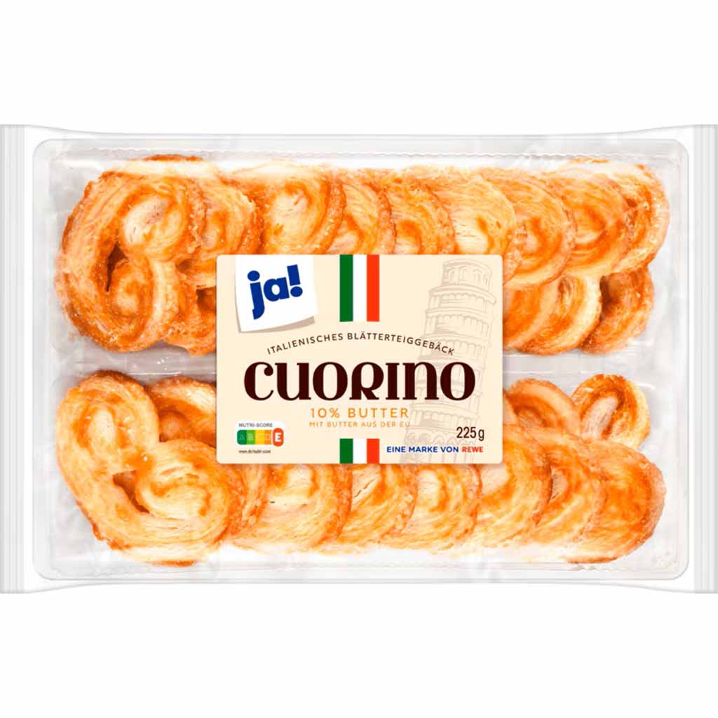 ja! Cuorino Blätterteiggebäck Schweineohren 225g MHD:12.5.25