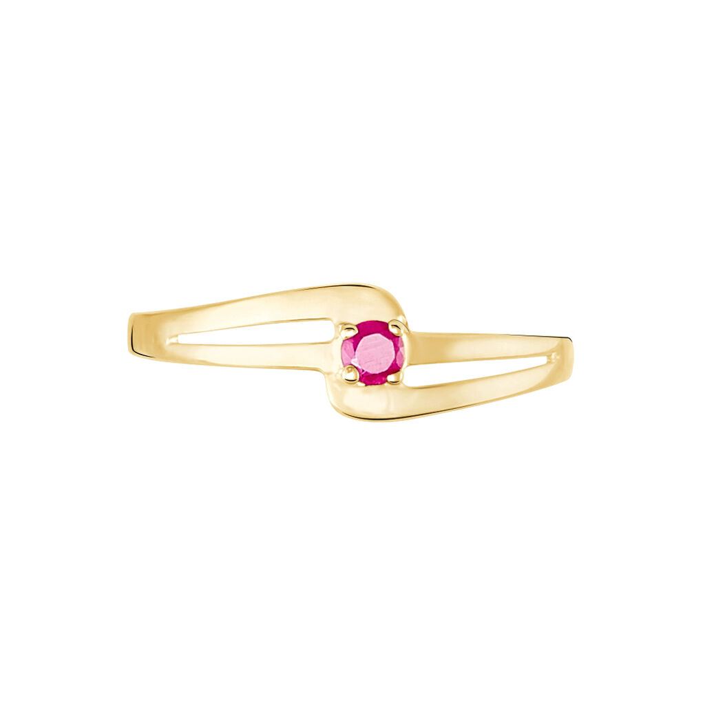 Bague Nesryne Or Jaune Rubis