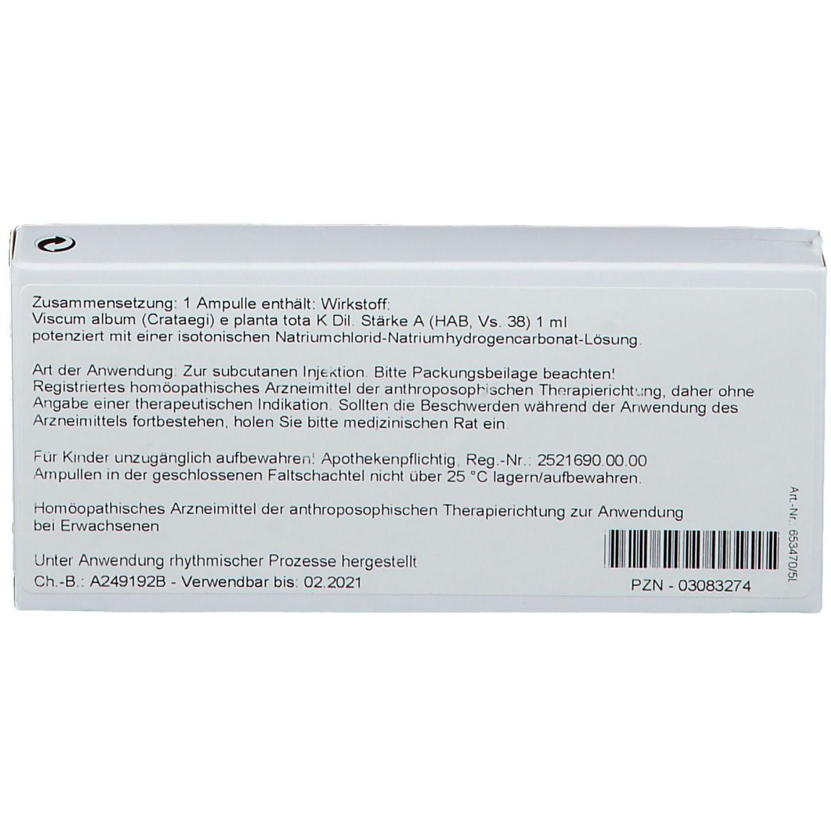 WALA® Iscucin Crataegi Stärke A Ampullen