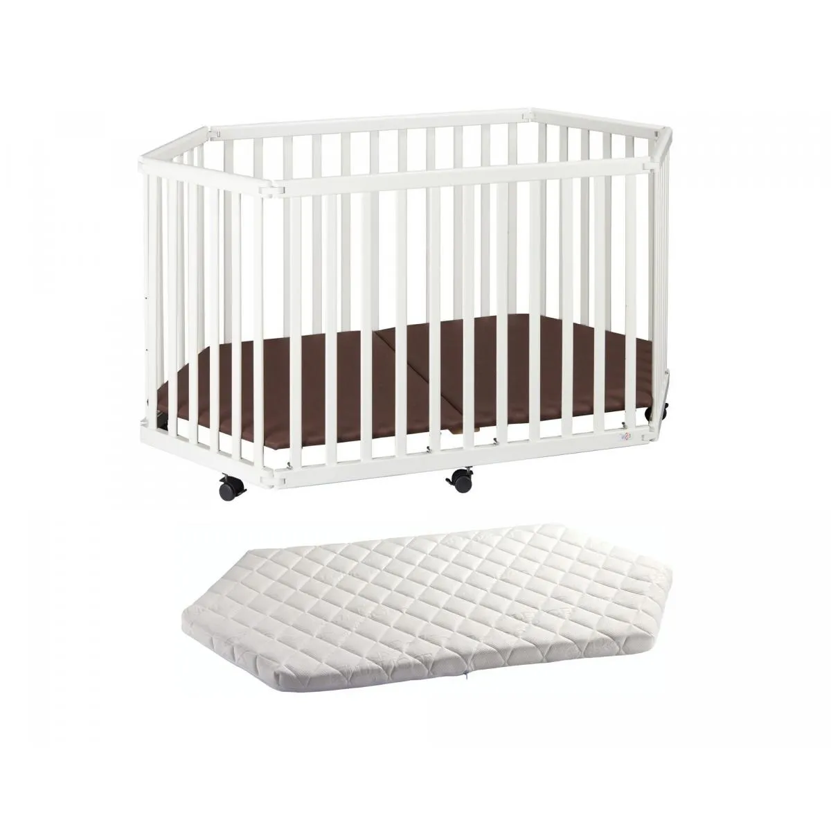 tiSsi Parc Playpen blanc avec matelas