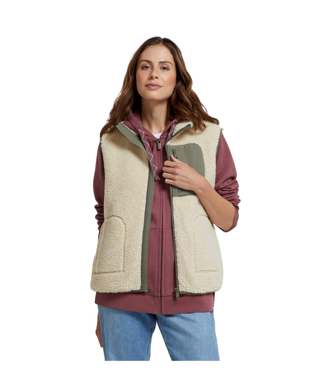 Animal - Veste sans manches HENNIE - Femme (Blanc cassé) - UTMW2169