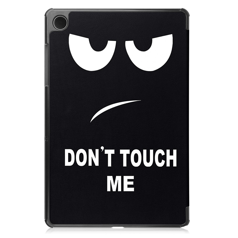 Samsung Galaxy Tab A11  Plus / A9  Plus Leder Tasche Smart Cover Schutzhülle - Don't Touch Me