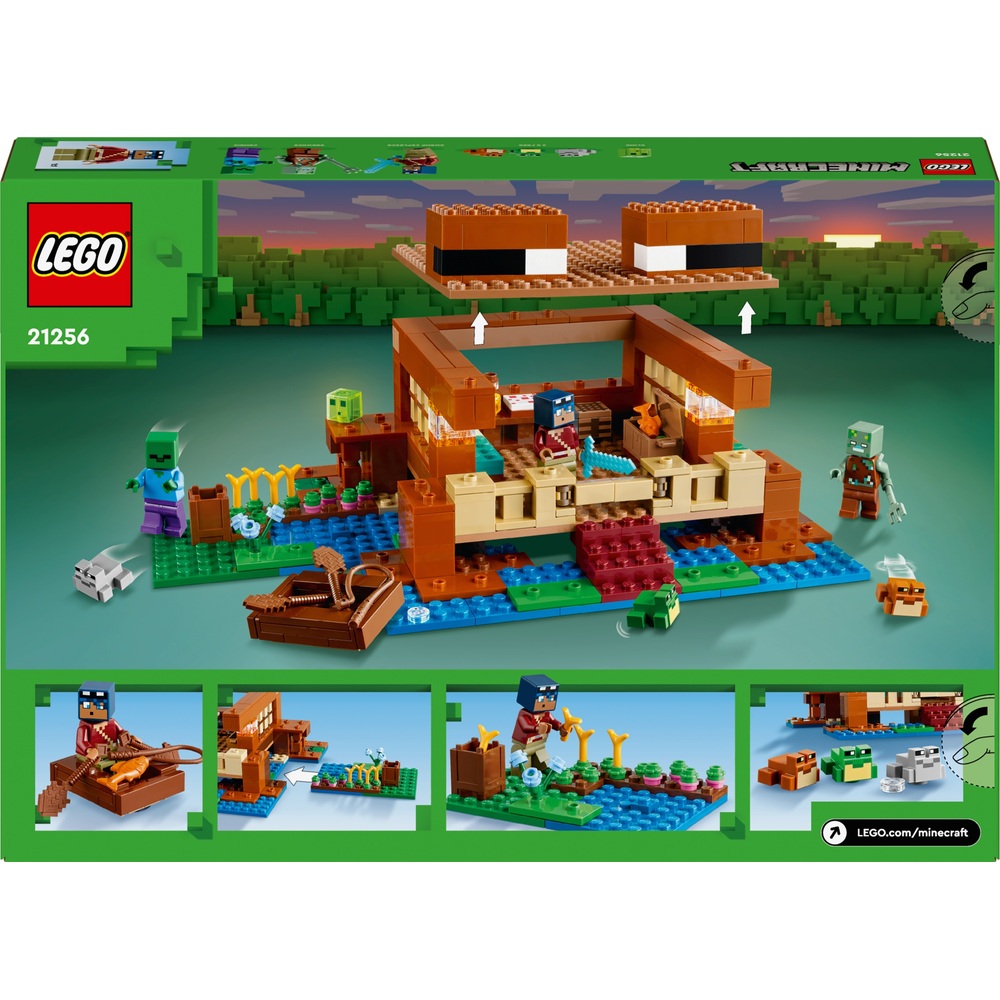 LEGO Minecraft 21256 Das Froschhaus-Spielzeug mit Tierfiguren-Set