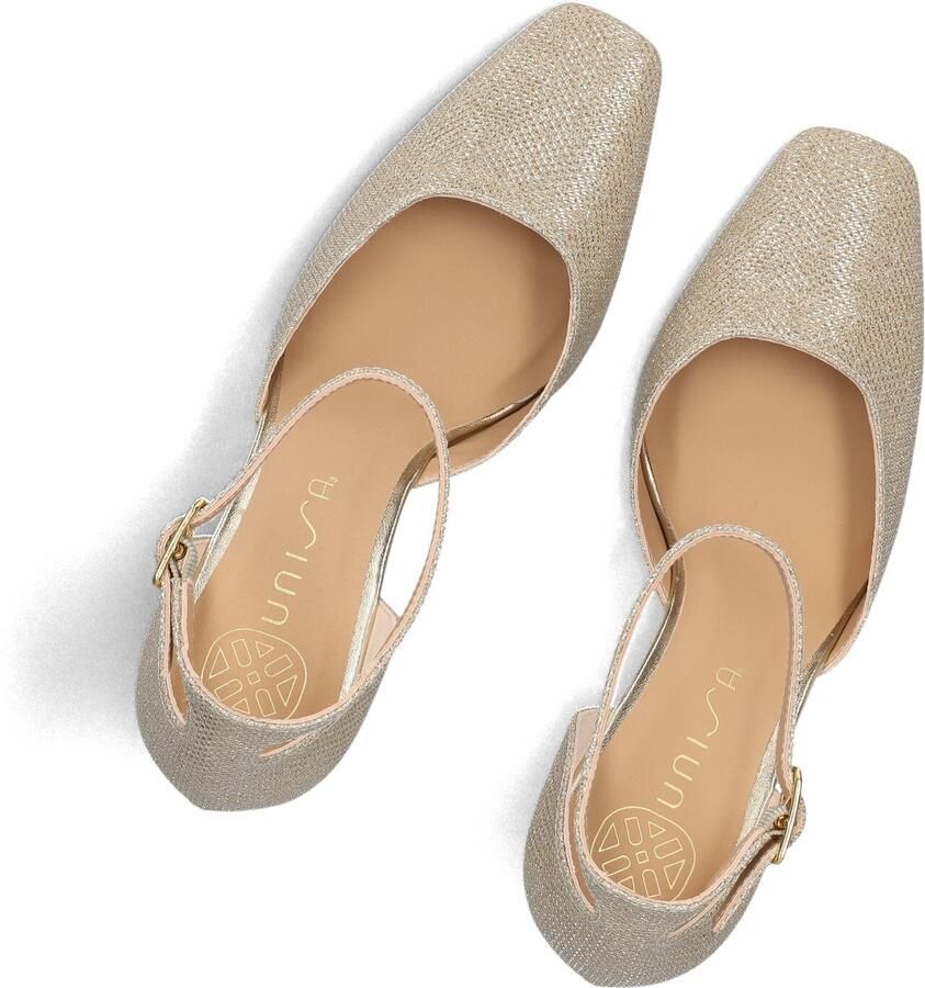 UNISA Sandalen met Hak Dames Warren.1 Maat: 36 Materiaal: Textiel Kleur: Goud