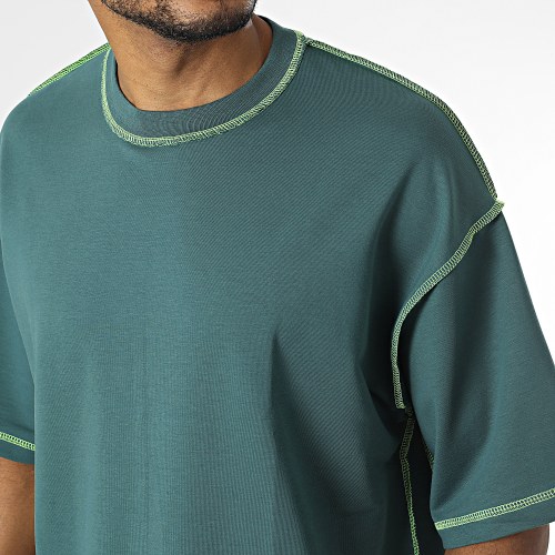 Tee Shirt Oversize Large Vert Foncé