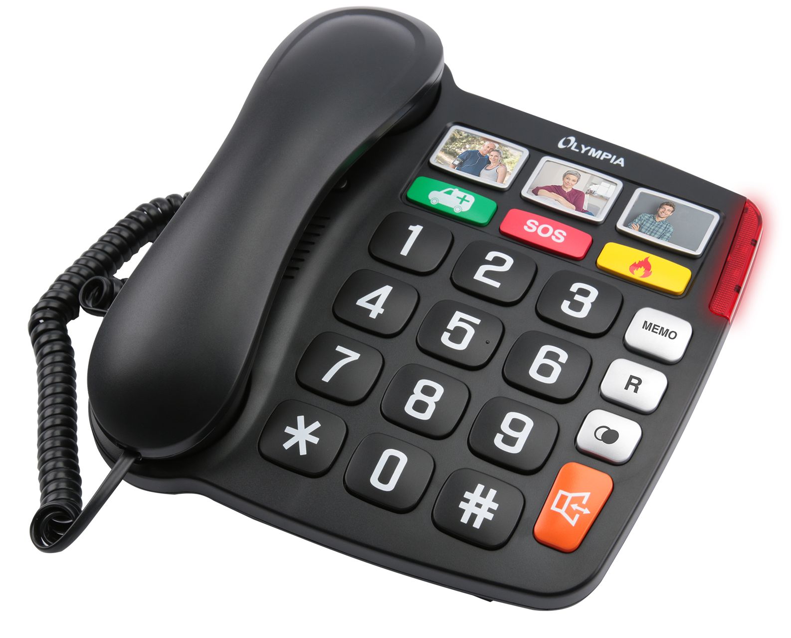 Olympia Großtastentelefon Senioren Extragroße WahltastenHörgeräte kompatibel