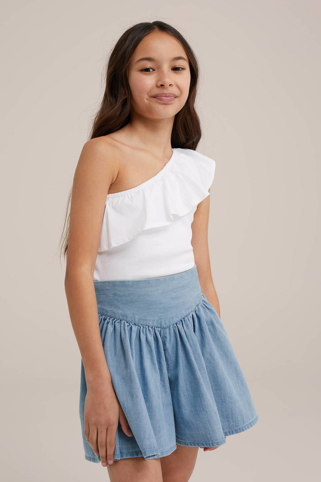 WE Fashion one shoulder top wit