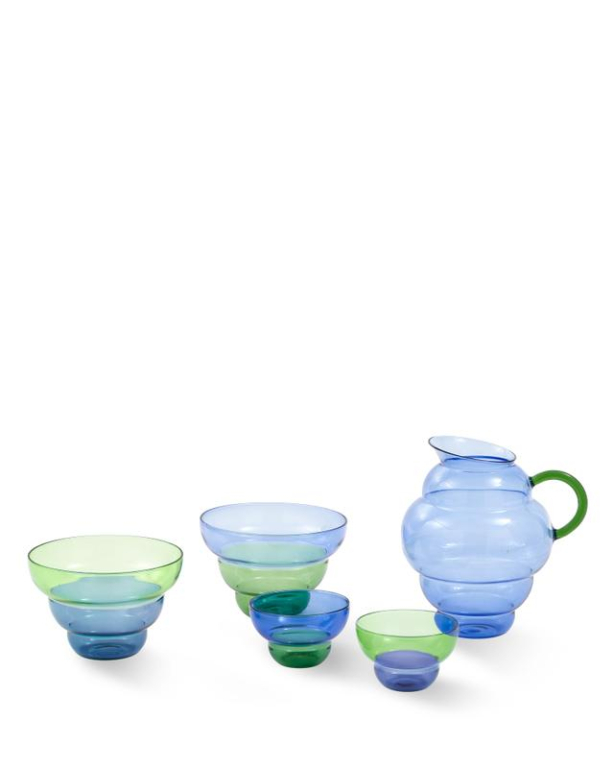 POLSPOTTEN Mizu Kiri glazen 22cl set van 2 donkerblauw