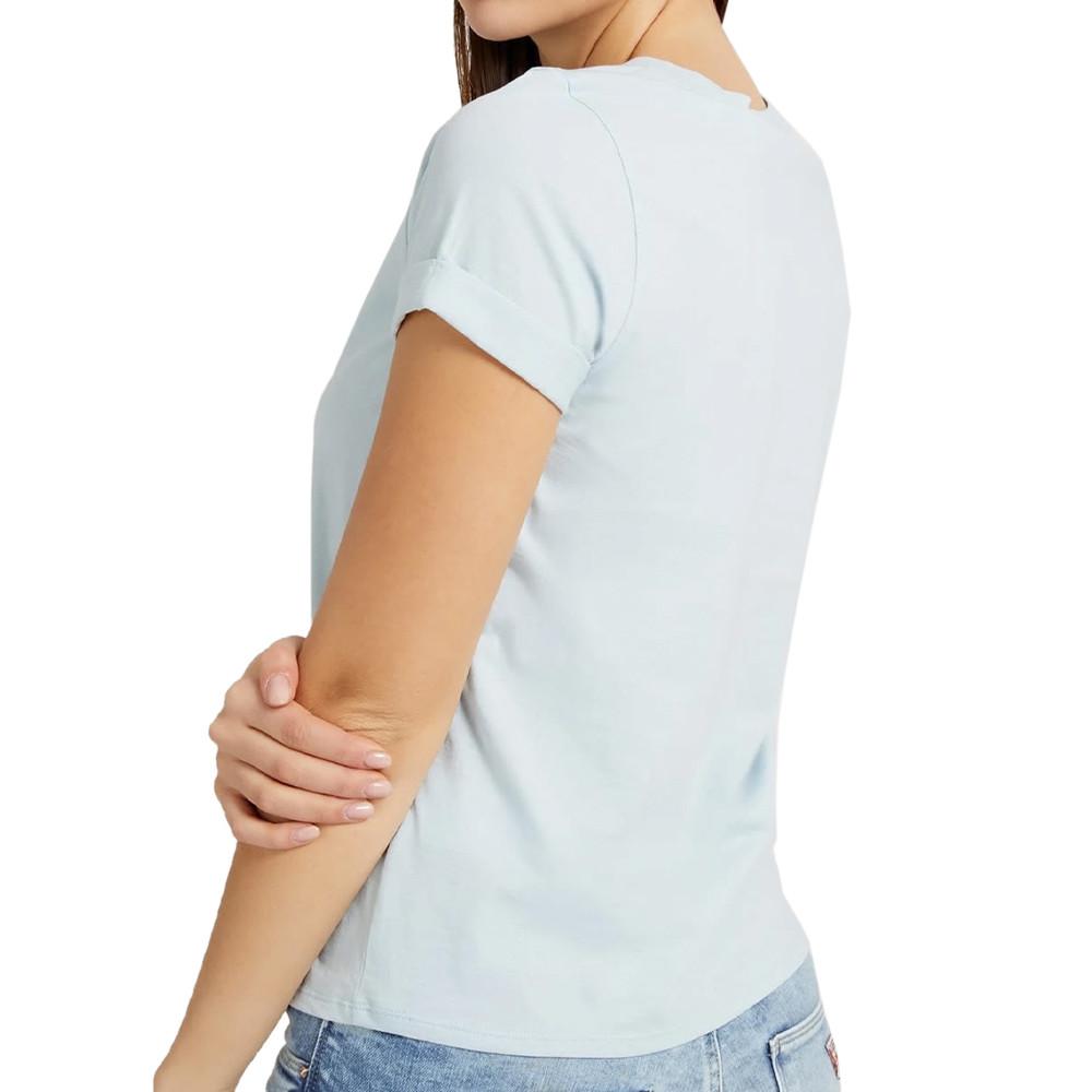 Guess T-shirt Bleu Ciel Femme Guess 1981