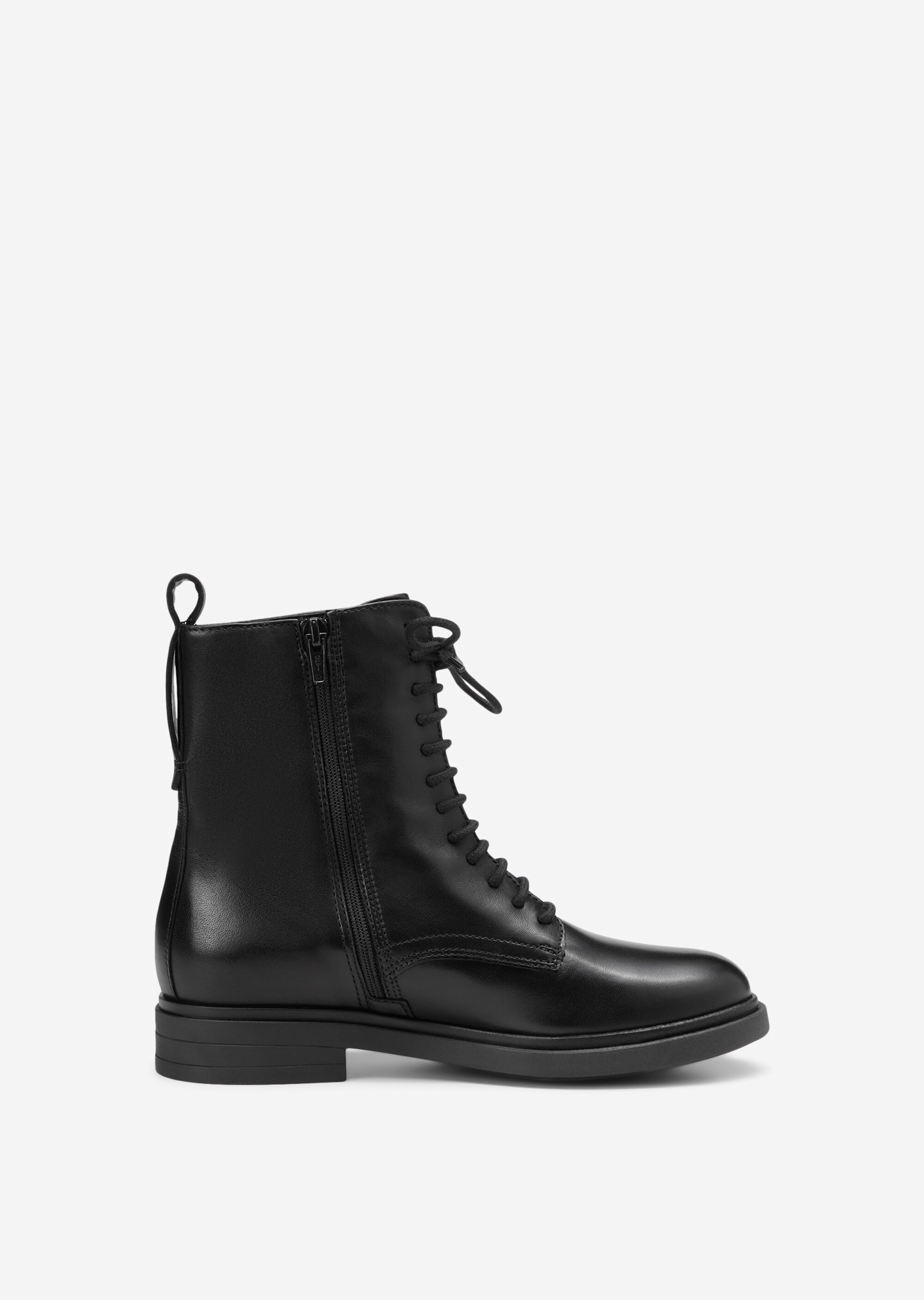 Schnürstiefel mit praktischem Innenzipper
