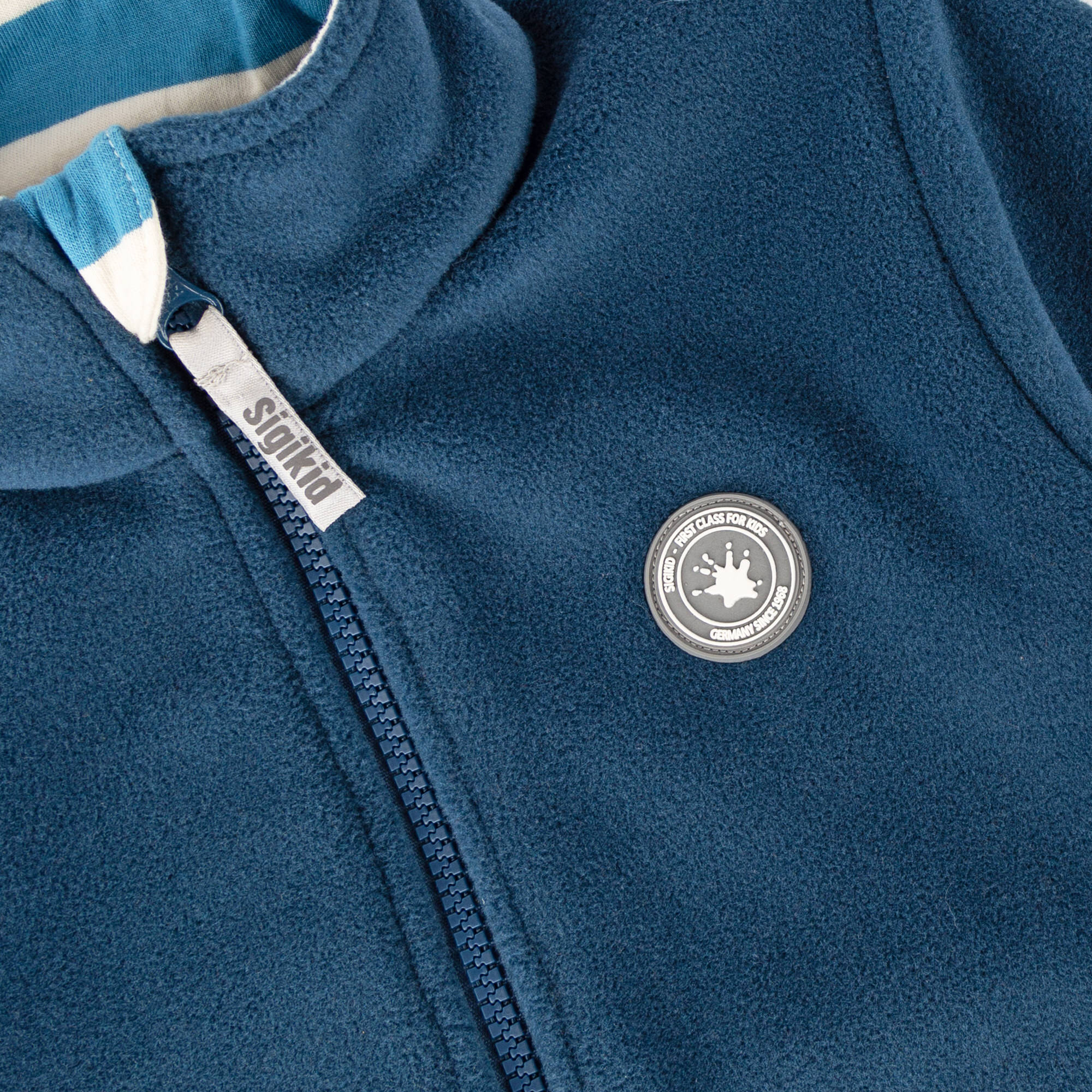 Fleecejacke M - WILD CROCODILE in blau