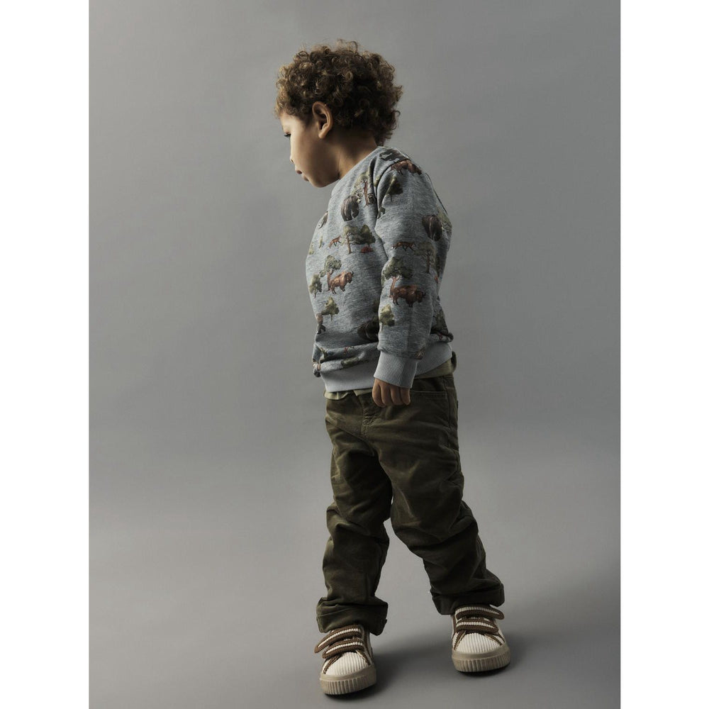 Køb Name It Grey Melange Nmmolin Ls Nreg Sweat Bru Box