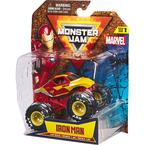Monster Jam 1:64 marvel single packs - assorteret