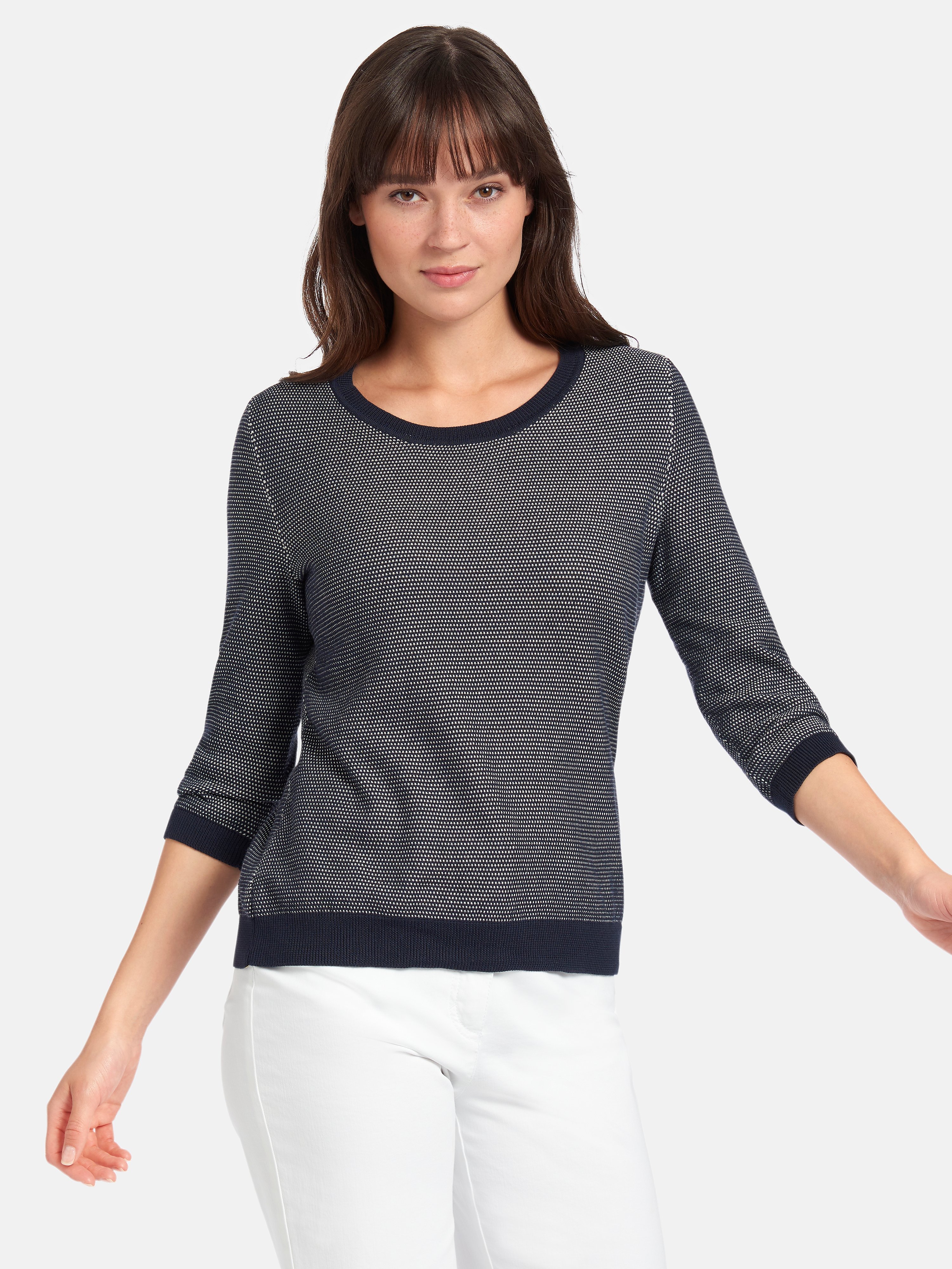 Rundhals-Pullover aus 100% SUPIMA®-Baumwolle