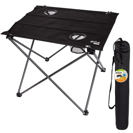 Mesa de camping dobrável em tecido Aktive