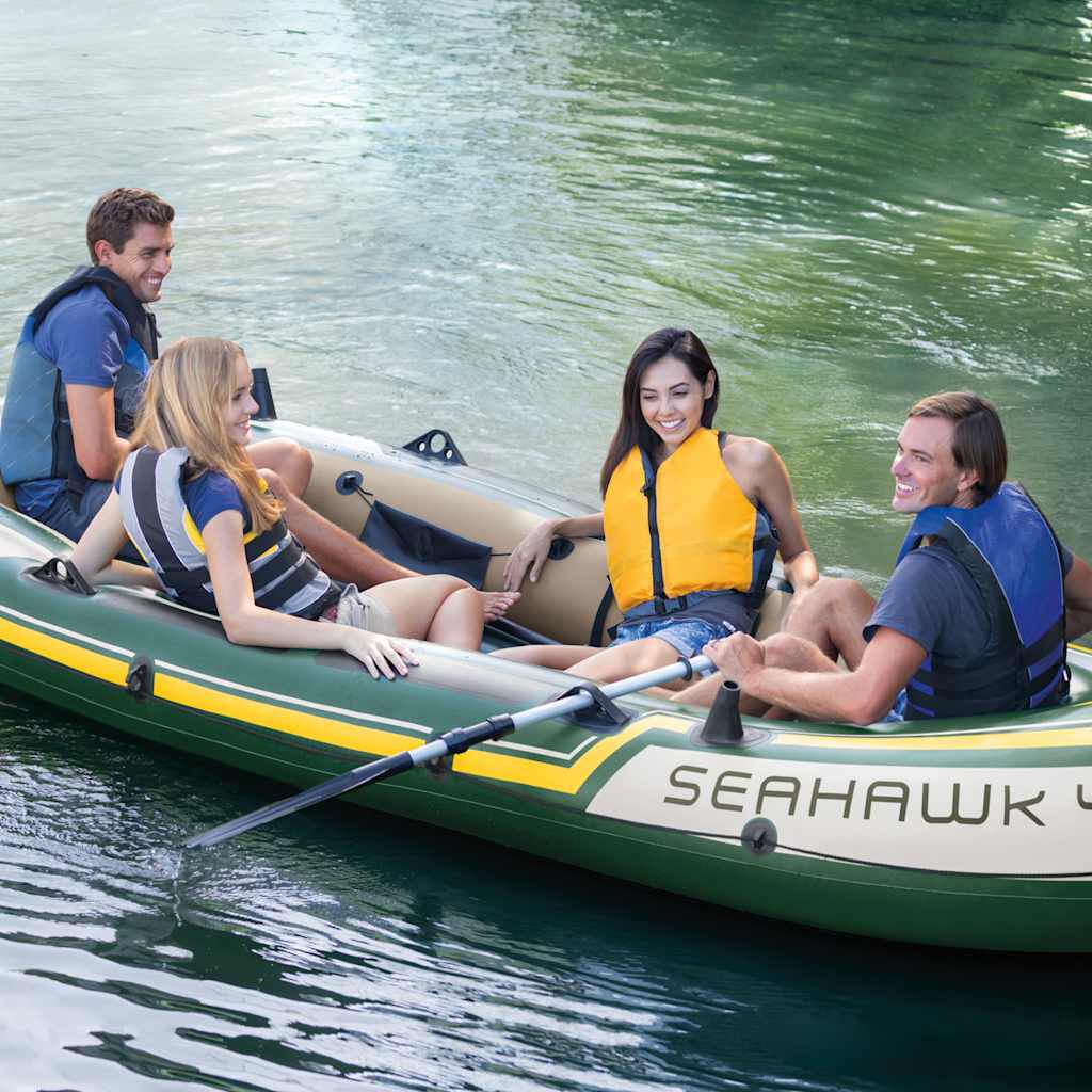Intex Seahawk 4-persoons opblaasboot met peddels en pomp, 68351NP