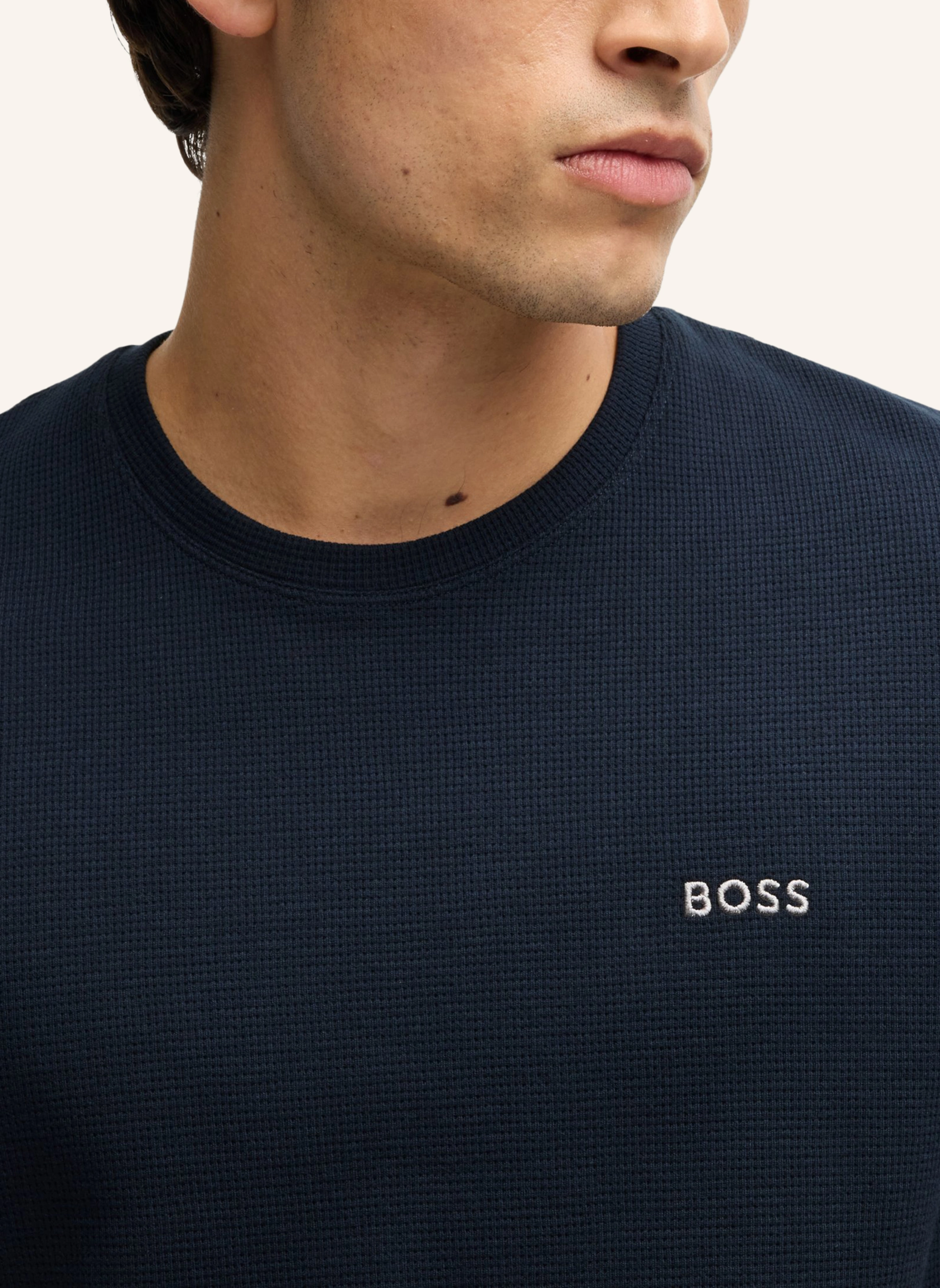 BOSS Pyjama-Oberteil WAFFLE T-SHIRT Regular Fit