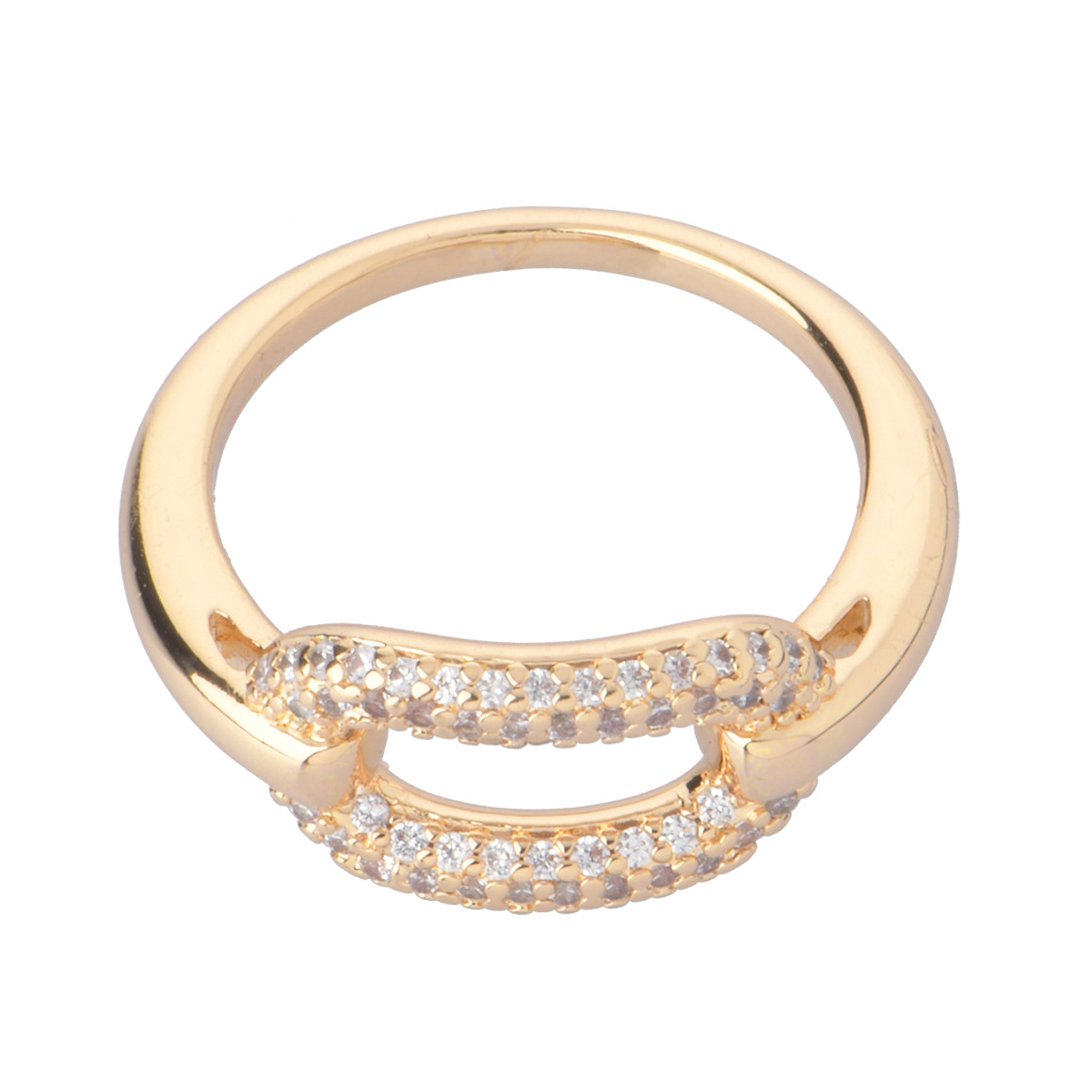 Gina Benotti Damen Ring mit Schmucksteinchen gold