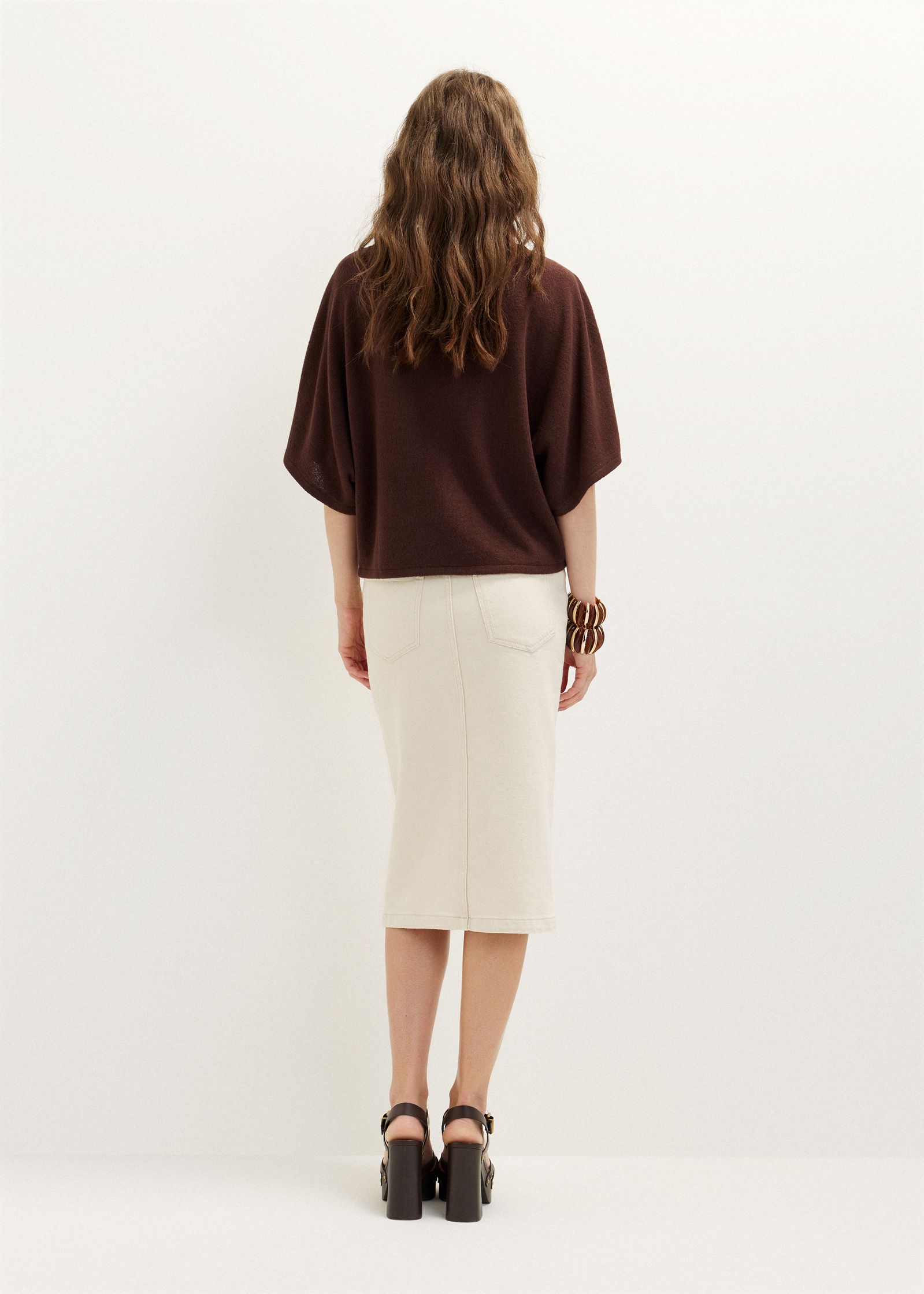 T-shirt met boothals