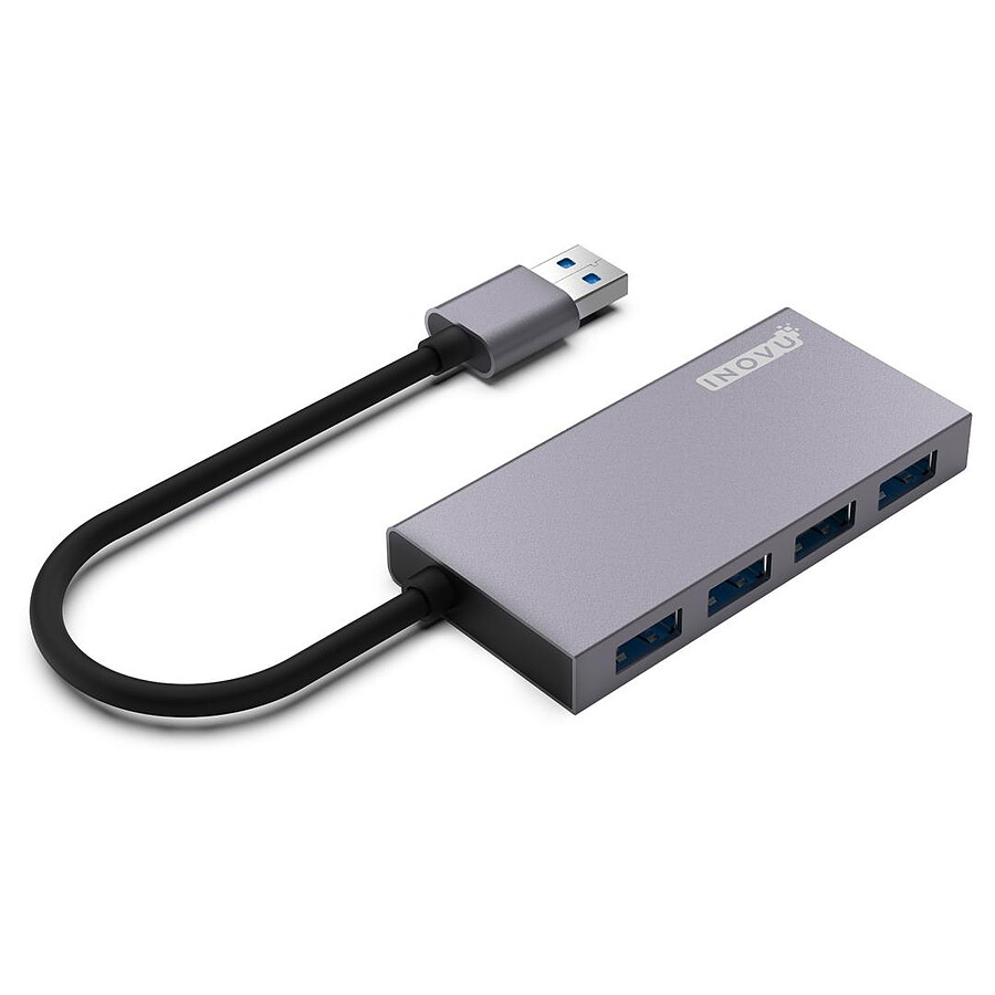 INOVU Hub USB-A/C 3.0 vers 4x USB-A 3.0 (avec alimentation externe)