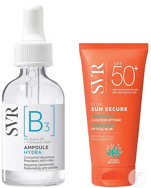 SVR Ampoule B3 Hydra Sérum 30ml + Sun Secure Blur Sans Parfum IP50+ Crème Mousse 15ml
