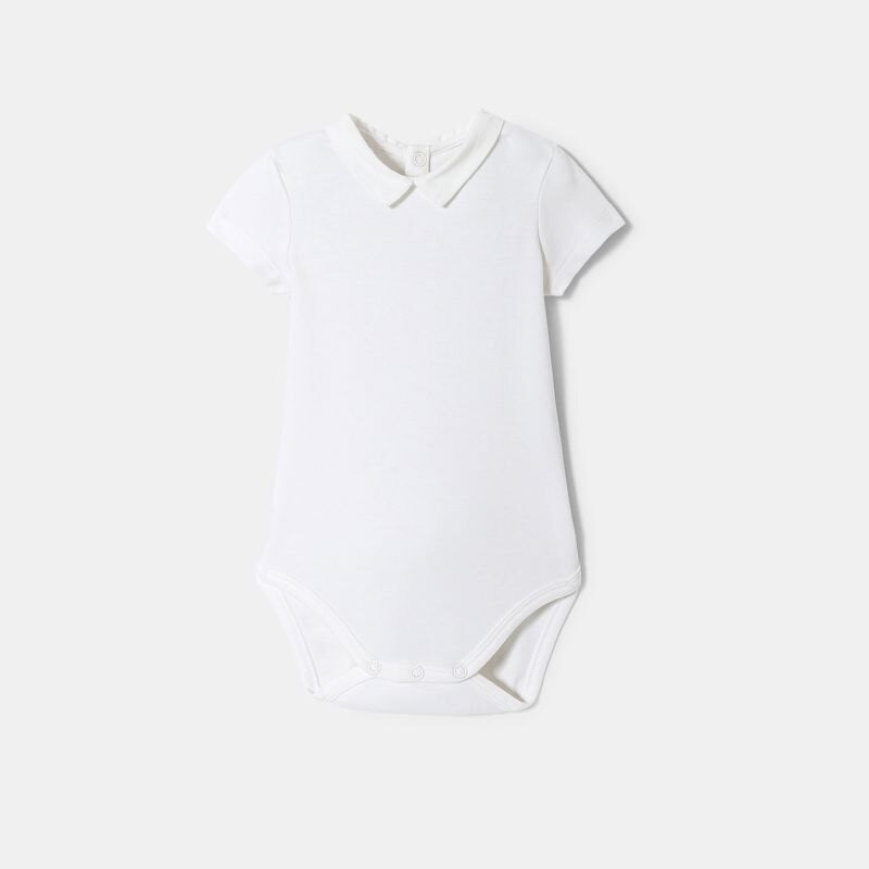 Salopette courte et body de cérémonie blanc ivoire bébé garçon Blanc
