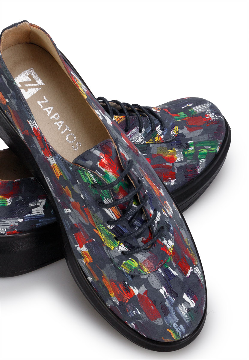 Chaussures casual femme en cuir multicolores Elma  V2