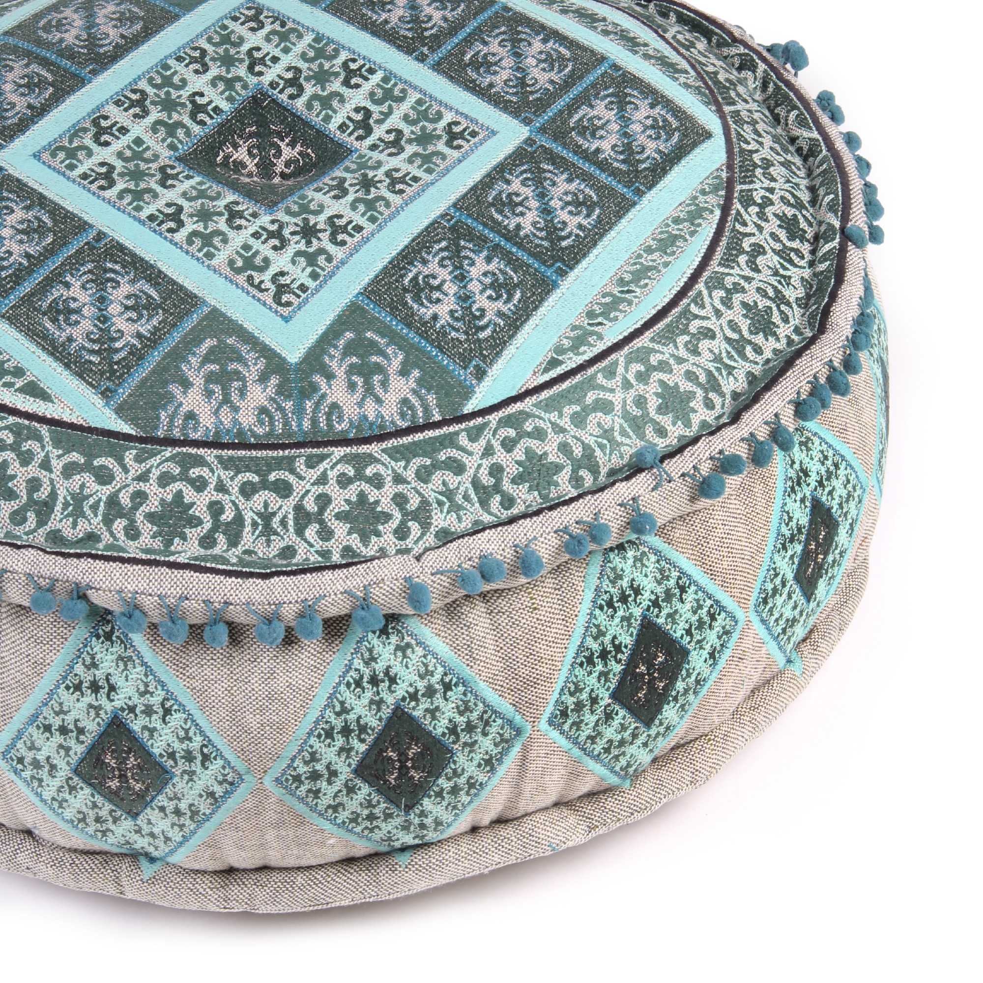 Sitzpouf 'Shila', mint, Ø 60 cm, H 20 cm von fischer's lagerhaus
