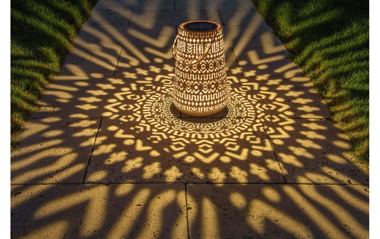 Laterne Solar Antic Boho, Ø 20 x 32.5 cm, Braun/AnthrazitDekolicht zum Aufstellen oder Aufhängen