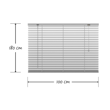 KARWEI aluminium jaloezie 25 mm zilver (kleurnr. 221) 100x180 cm (bxh)
