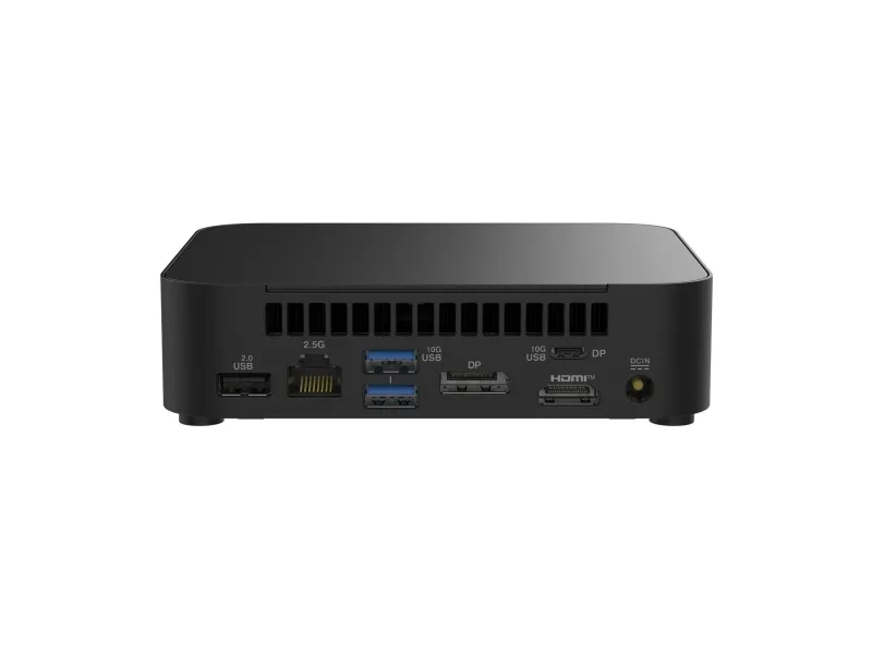 ASUS NUC 14 Essential Kit RNUC14MNK3500002 - Barebone - mini PC 1 x N-series N355 / op til 3.9 GHz - RAM 0 GB - UHD Graphics - IEEE 802.11ax (Wi-Fi 6E), Gigabit Ethernet, 2.5 Gigabit Ethernet, Bluetooth 5.3 - sort