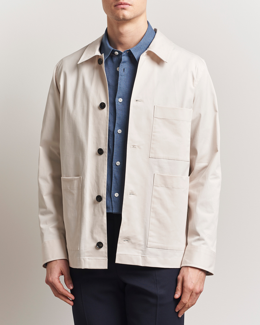 J.Lindeberg Easton Cotton Overshirt Moonbeam