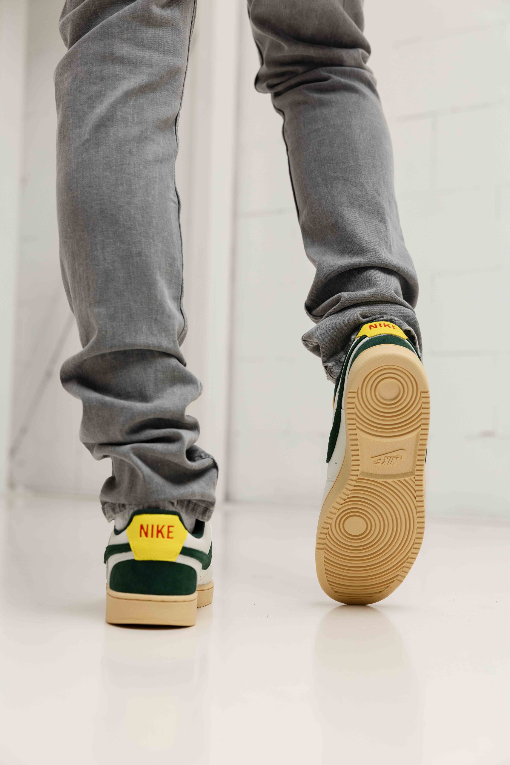 Nike Court Vision Low Sneakers Heren Wit/Groen