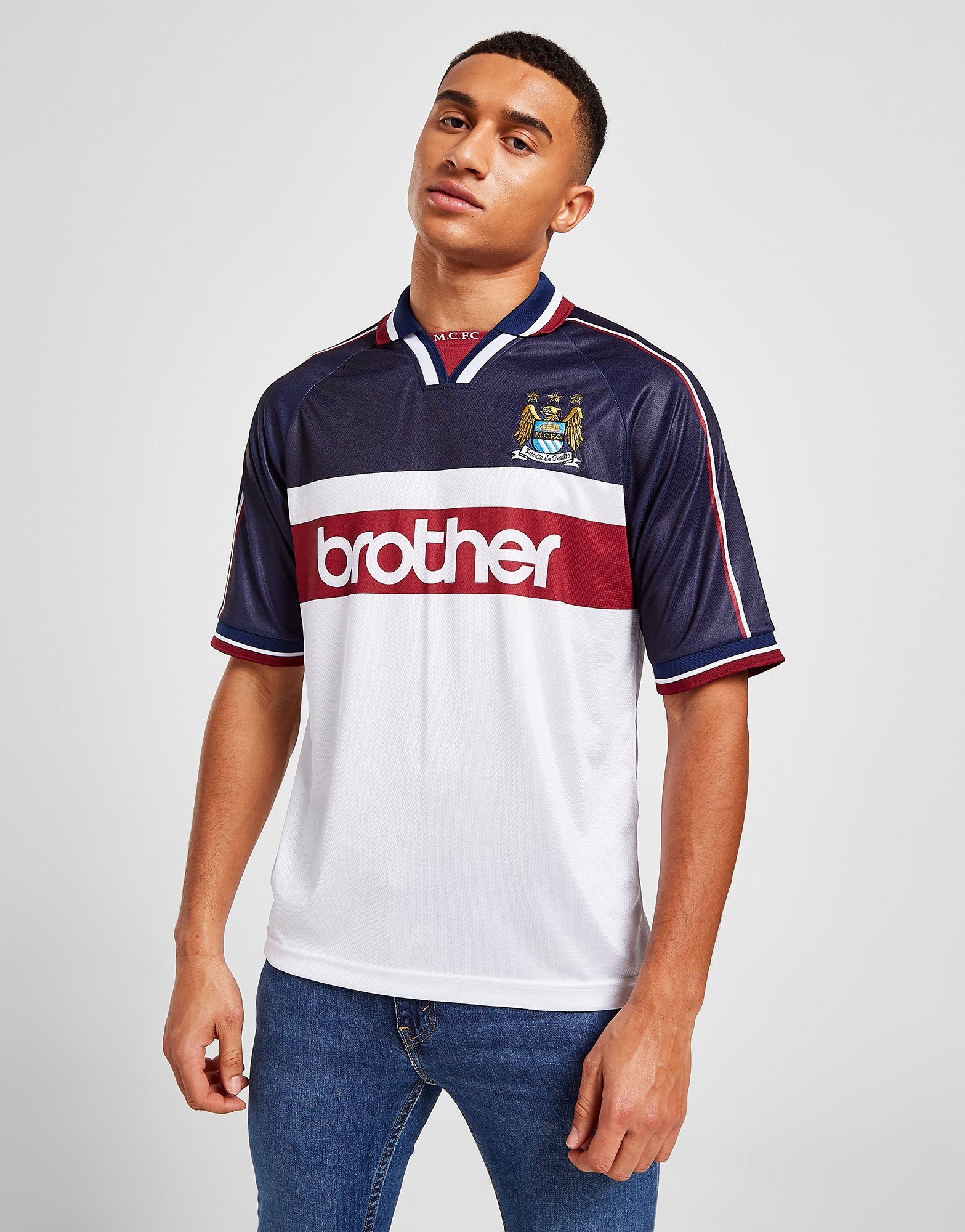Score Draw Maillot Rétro Extérieur Manchester City FC '98 Homme