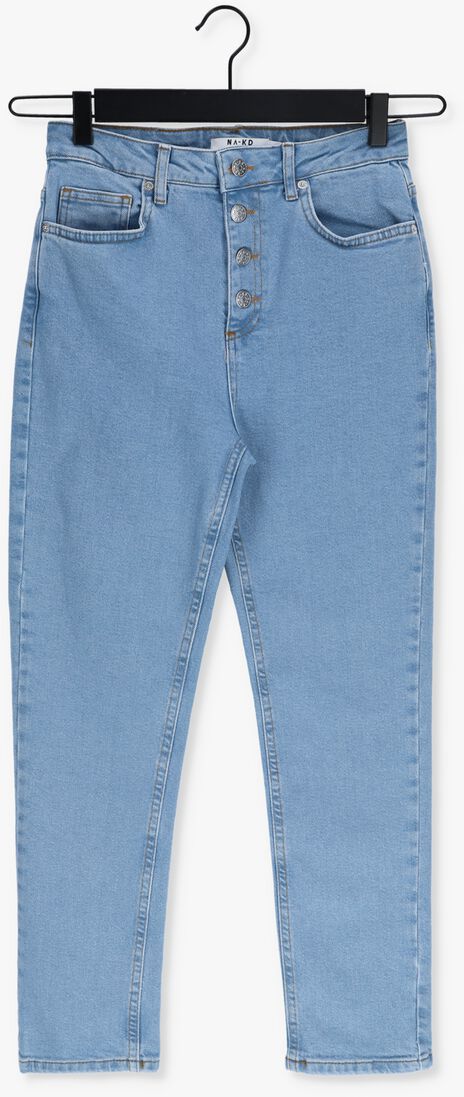NA-KD blauwe na-kd skinny jeans button up skinny jeans