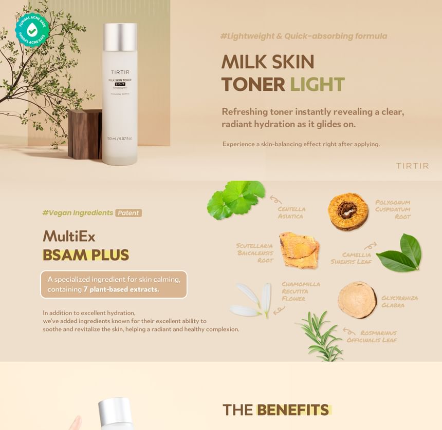 TIRTIR - Melk Huid Toner Licht