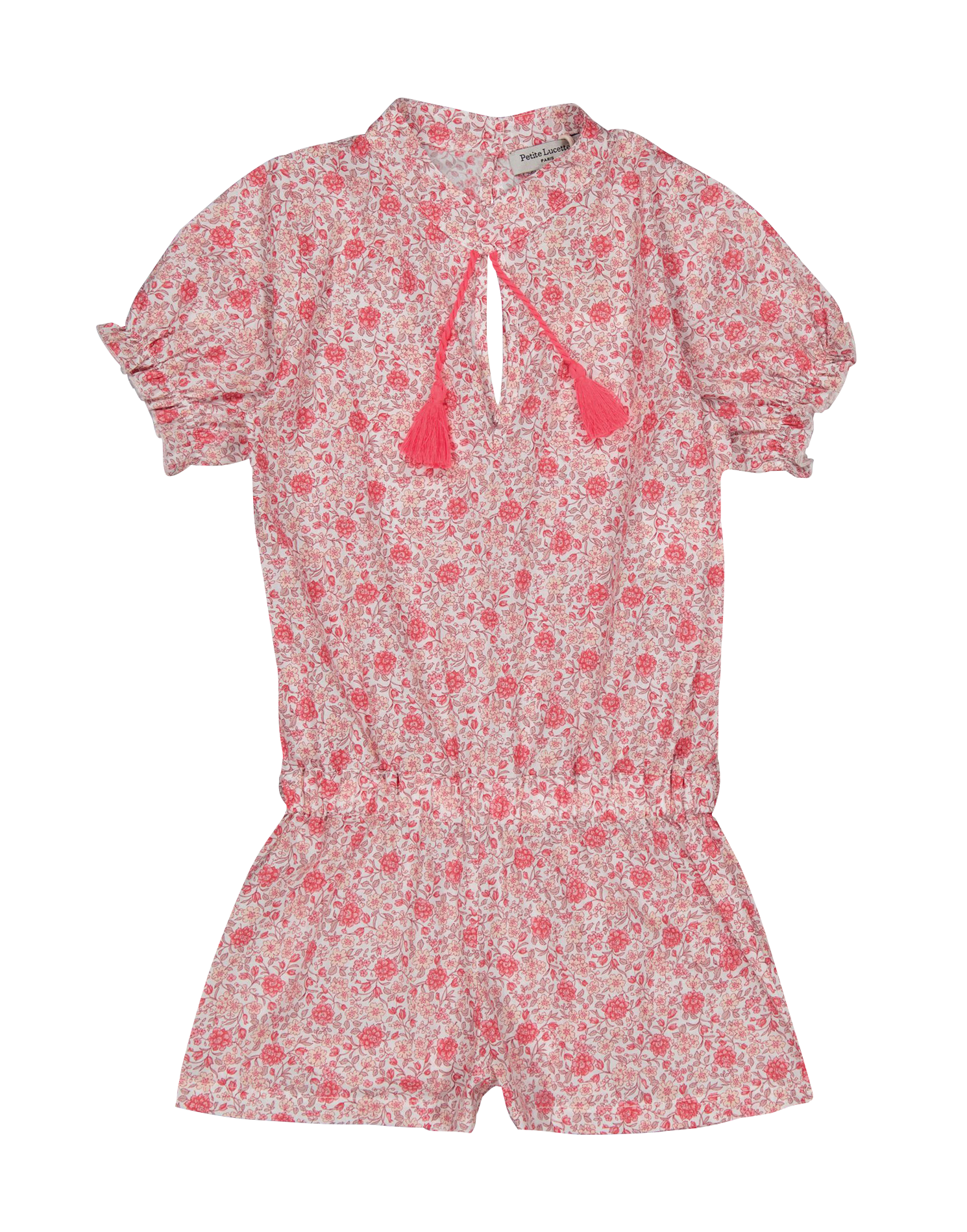 STEPHANIE - Combi-short imprimée en coton bio | Rose