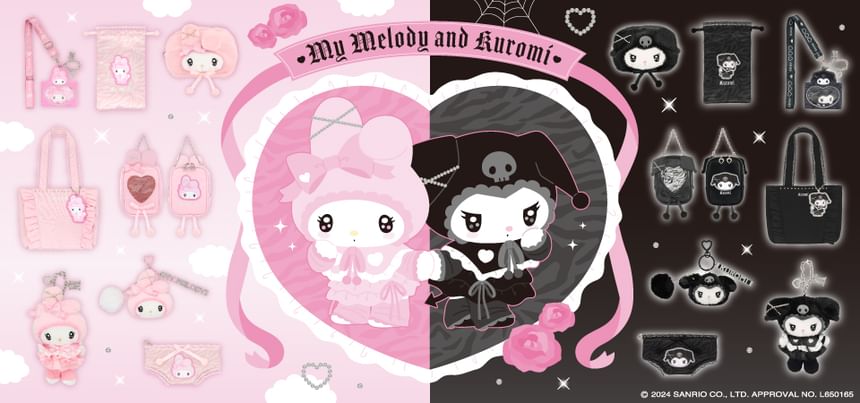 SHOBIDO - My Melody / Kuromi Makeup Bag (Twin Idol-serie)