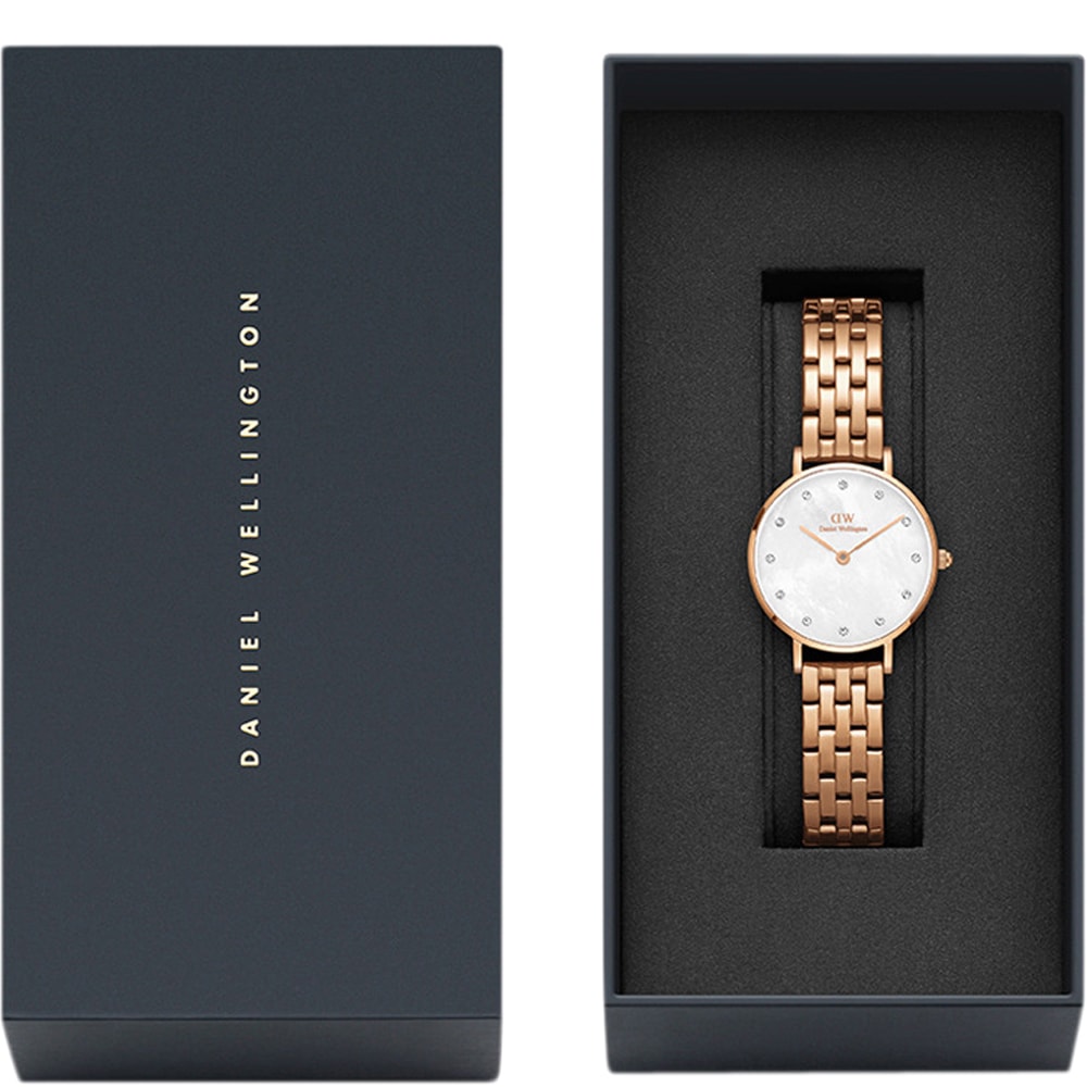 Montre petite lumine  - Acier inoxydable, nacre &  plaqué or