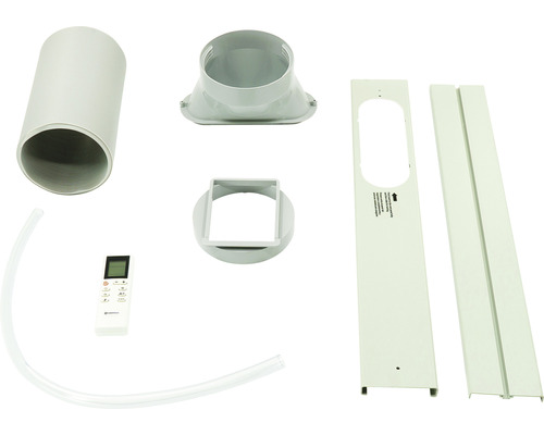 Draagbare airconditioner met afvoerslang + afstandsbediening Hantech 9000 wit/zwart voor ruimtes tot 62,4 m³ Tuya Wifi lokale airconditioner