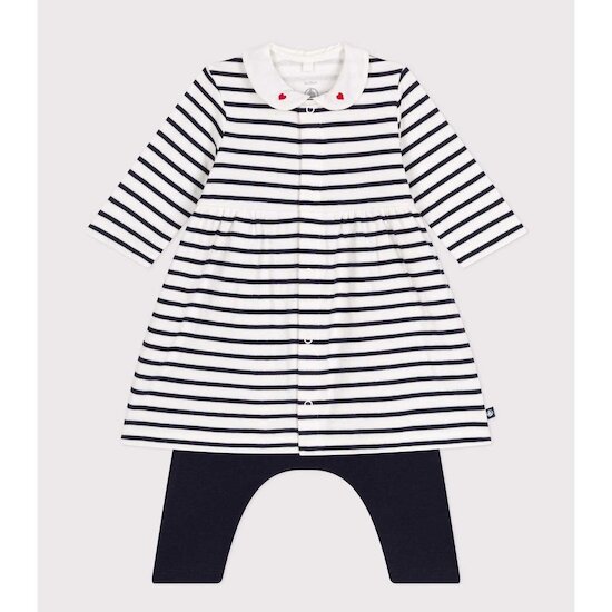 Robe et Legging en coton   Marsh / Smoking        6 mois   de               Petit Bateau