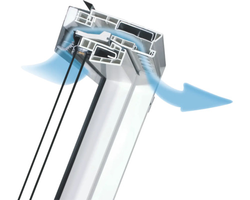 Fakro draairaam PVC PTP-V U3 55x78 cm incl. doorlopende ventilatie