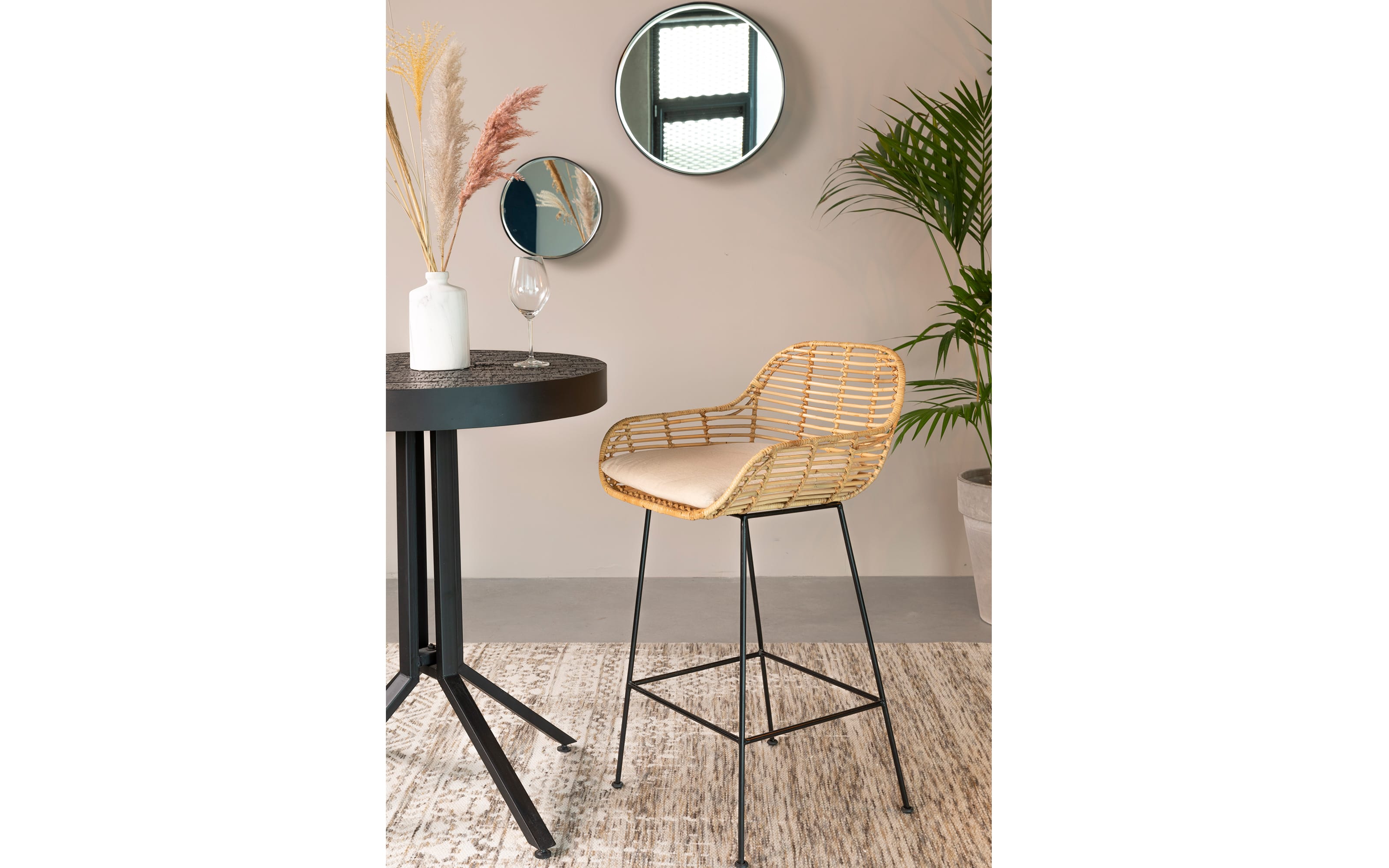 Spiegel Raj Medium, schwarz, 60 cm