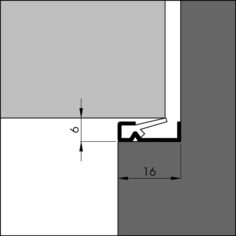 Ellen aluminium tochtprofiel AIB-4G 2300mm