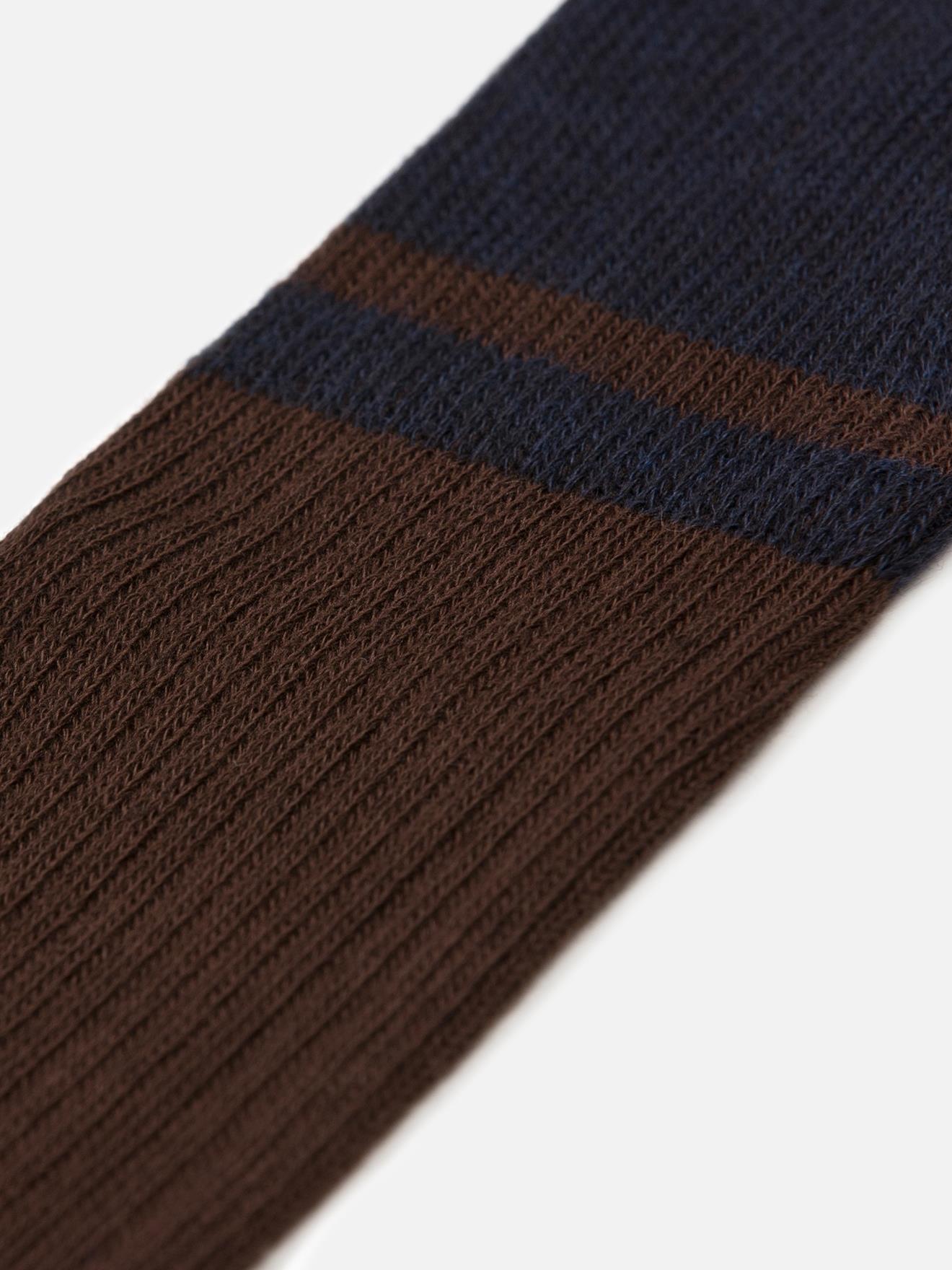 Chaussettes bicolores Bobby chocolat