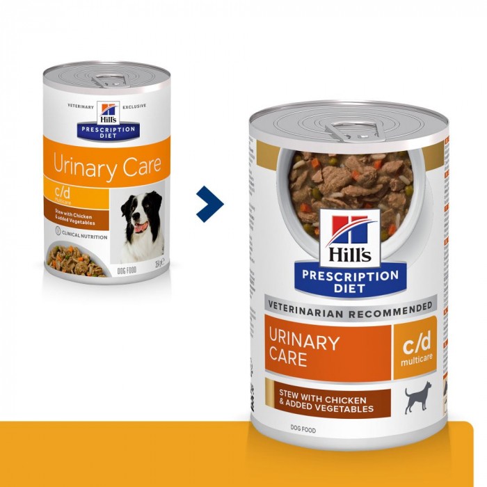 HILL'S Prescription Diet c/d Urinary Multicare en Mijotés au Poulet - Pâtée pour chien