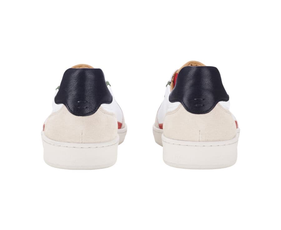 Sneakers cuir homme Rouge Blanc et Vert - KOLORA