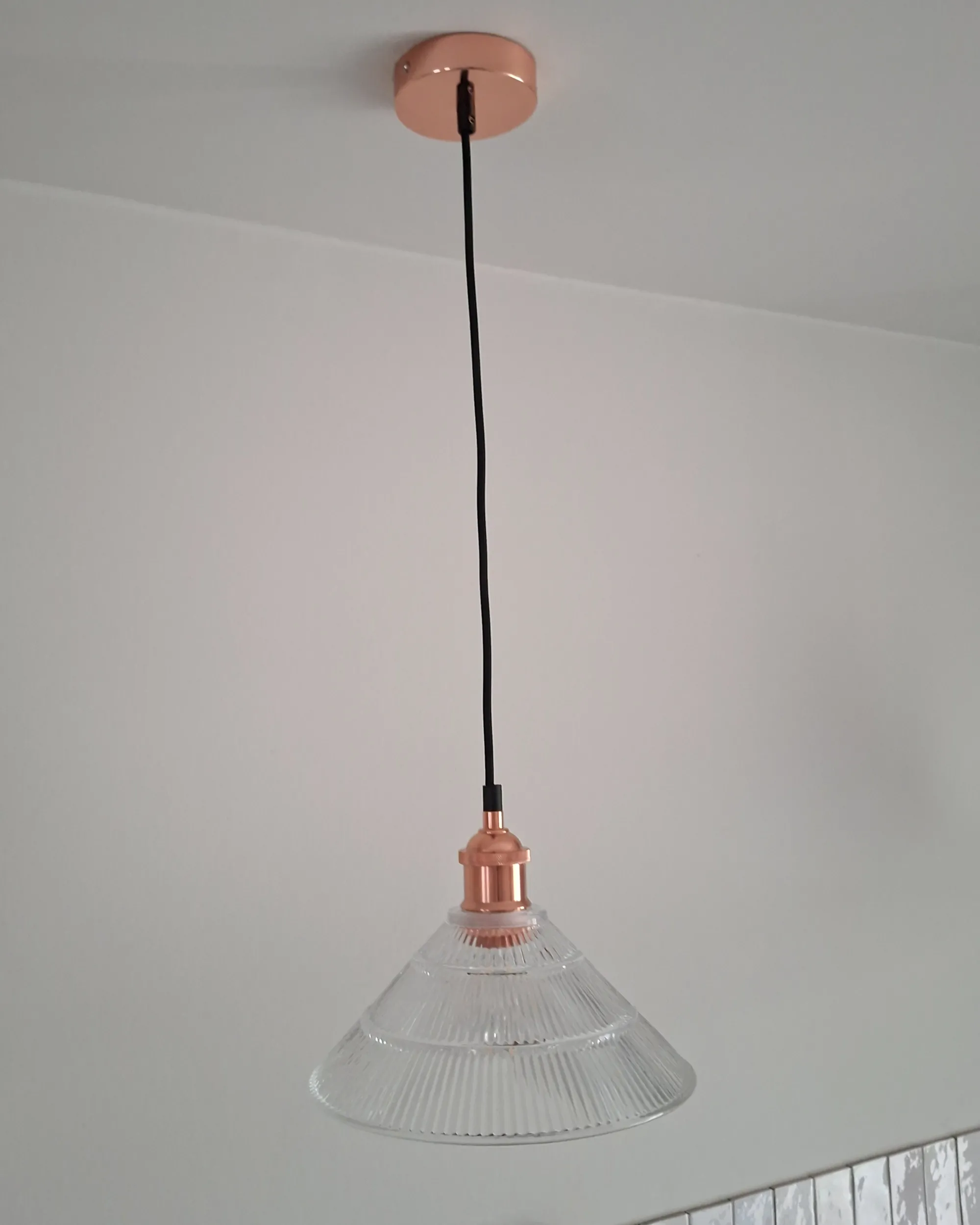 Hanglamp CURONE Glas Koper