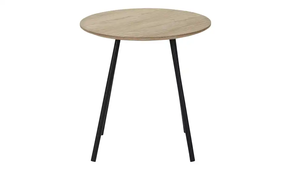Beistelltisch Berlin 40 cm Eiche (Nachbildung), Schwarz
